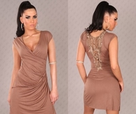 Coffee Colored Wrap Dress