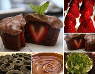 DIY Chocolate Cupcakes With Strawberry Inside