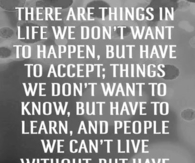 We have to let go
