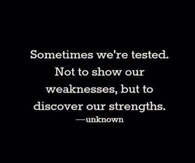 sometimes we are tested