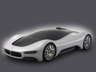 White and Black Sports car