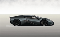 black sports car