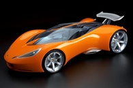 Orange sports Car