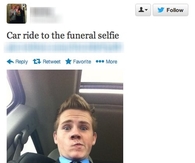 Car ride to the funeral selfie