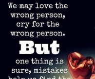 Mistakes help us find the right person