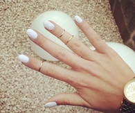 Powder white nails