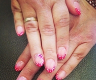 Polkadot tipped nails