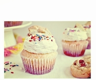 Sprinkled cupcakes