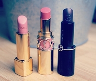 Chanel, ysl and armani lipstick