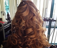 Long curly hair