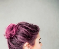 Dark pink bun