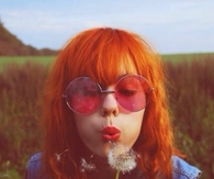 Orange messy hair