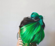 Green dyed hair