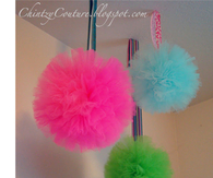 Tulle pom pom tutorial