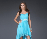 Turquoise Hi Lo Dress