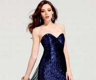 Dark Blue Sequin Dress