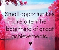Beginning of great achievements