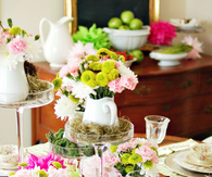 Floral table setting