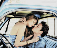 Kiss in a car