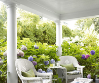 Front Porch with Wicker Furniture