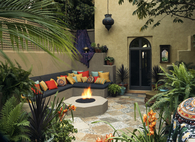 Colorful Outdoor Sitting Area