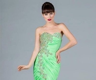 Lime Green Strapless Dress