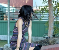 Chevron Dress & Knee High Boots