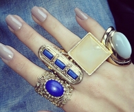 Bold Blue & Gold Rings