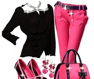Cute Pink & Black Outfit