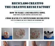 How to make a decorative bowl with a plastic bottle and plastic bags