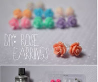 DIY Rose Earrings