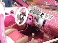 Interior of Pink Girly Car