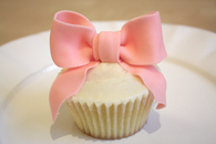 Cupcake with Pink Bow