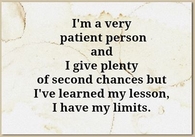 I have my limits