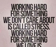 working hard