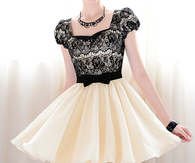 Gorgeous Black & Cream Dress