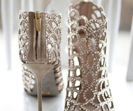 Sparkly High Heels with Zippers