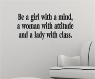 be a girl with a mind