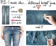 DIY Distressed Jeans