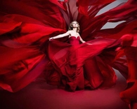 Waves of Red Gown
