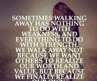 Sometimes Walking Away
