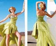 Fancy Sage Green Hi & Lo Dress