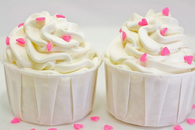 Vanilla heart cupcakes