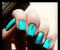 Teal nails