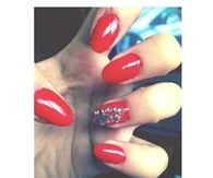 Hot red nails
