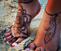 Henna ankle tattoo