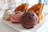Ice cream and waffles