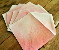 DIY Watercolor spritzed envelopes