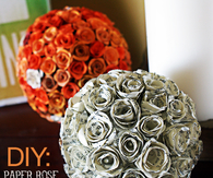 DIY Paper Rose Decorative Spheres