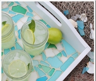 Sea Glass Mosaic Tray